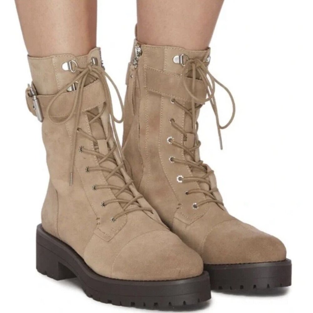 Sam Edelman Junip Suede Combat Boot SAFARI TAN